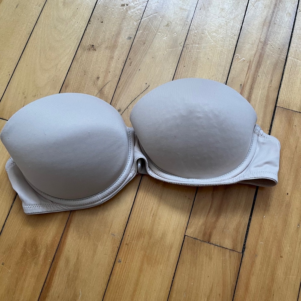 Victoria's Secret PINK Strapless Padded Bra Nude Seamless Everyday Size 34C